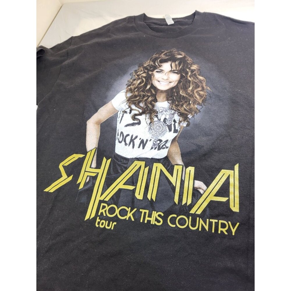 Shania Twain Large L Black T-shirt Rock This Country Tour Music 2015 Concert